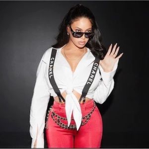 Lil Kim 90s outfit Costume suspenders